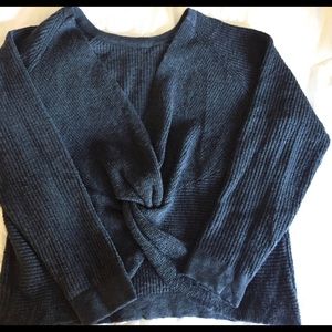 Ladies-Grey, Aerie twist-back Sweater, Large